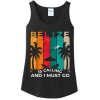 Belize Is Calling And I Must Go Vintage Summer Vibes Beach Ladies Essential Tank