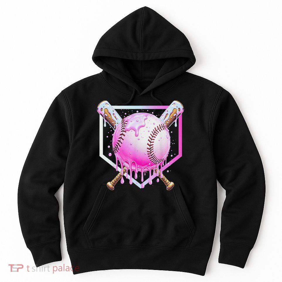 Baseball Ice Cream Home Plate Baseball Lover Hoodie
