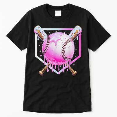 Baseball Ice Cream Home Plate Baseball Lover Tall T-Shirt