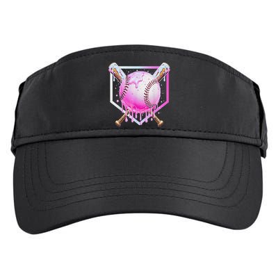 Baseball Ice Cream Home Plate Baseball Lover Adult Drive Performance Visor