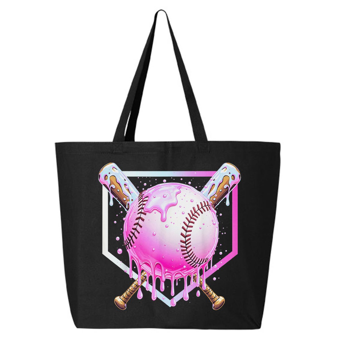 Baseball Ice Cream Home Plate Baseball Lover 25L Jumbo Tote
