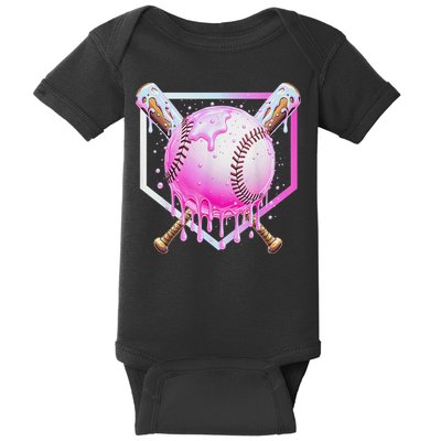 Baseball Ice Cream Home Plate Baseball Lover Baby Bodysuit