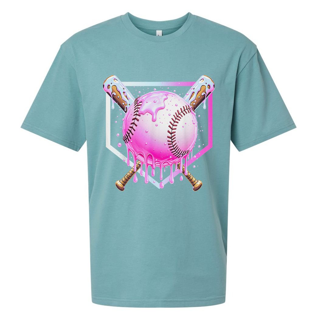 Baseball Ice Cream Home Plate Baseball Lover Sueded Cloud Jersey T-Shirt