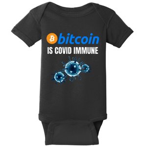 Bitcoin Is COVID Immune, Unstoppable, Plan B, Crypto Currency, Blockchain Baby Bodysuit