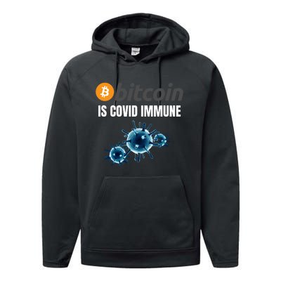 Bitcoin Is COVID Immune, Unstoppable, Plan B, Cryptocurrency, Blockchain, Crypto Performance Fleece Hoodie