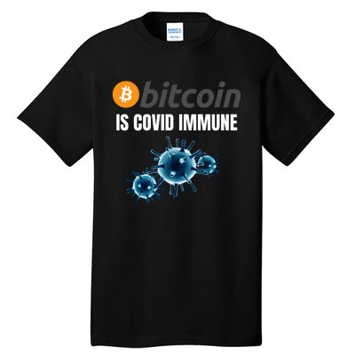 Bitcoin Is COVID Immune, Unstoppable, Plan B, Cryptocurrency, Blockchain, Crypto Tall T-Shirt