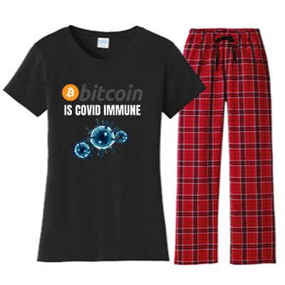 Bitcoin Is COVID Immune, Unstoppable, Plan B, Cryptocurrency, Blockchain, Crypto Women's Flannel Pajama Set