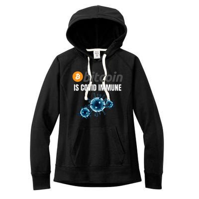 Bitcoin Is COVID Immune, Unstoppable, Plan B, Cryptocurrency, Blockchain, Crypto Women's Fleece Hoodie