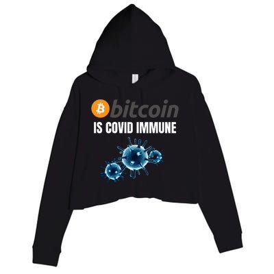 Bitcoin Is COVID Immune, Unstoppable, Plan B, Cryptocurrency, Blockchain, Crypto Crop Fleece Hoodie