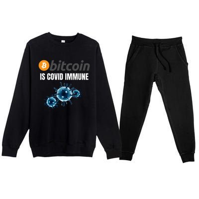 Bitcoin Is COVID Immune, Unstoppable, Plan B, Cryptocurrency, Blockchain, Crypto Premium Crewneck Sweatsuit Set