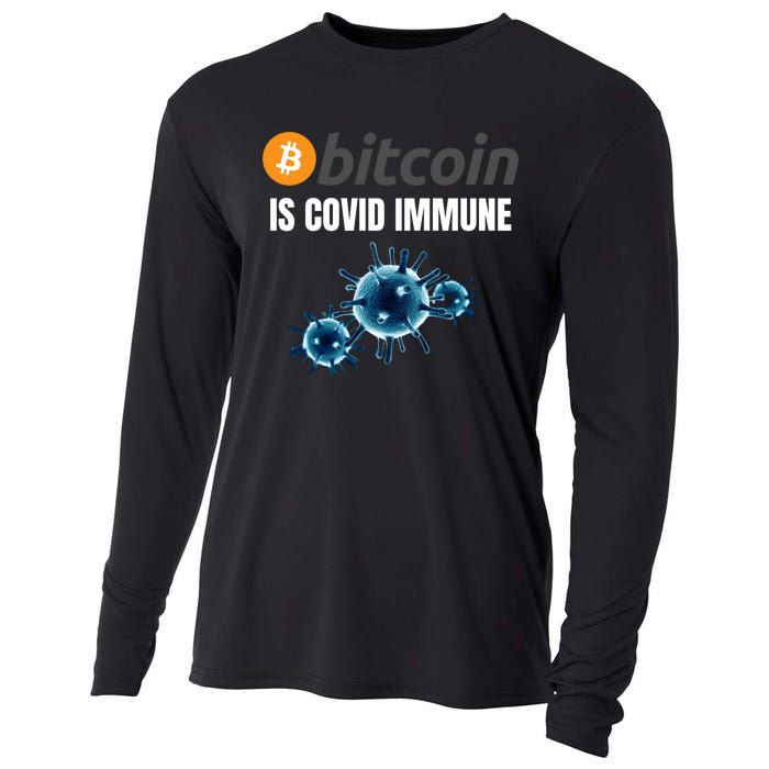 Bitcoin Is COVID Immune, Unstoppable, Plan B, Cryptocurrency, Blockchain, Crypto Cooling Performance Long Sleeve Crew