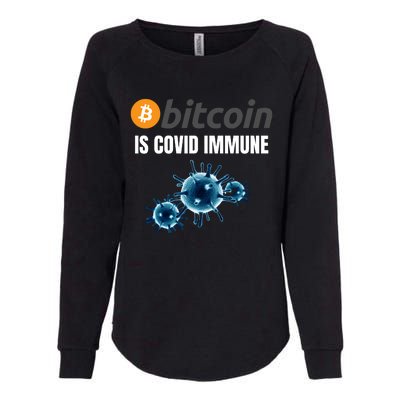 Bitcoin Is COVID Immune, Unstoppable, Plan B, Cryptocurrency, Blockchain, Crypto Womens California Wash Sweatshirt