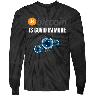 Bitcoin Is COVID Immune, Unstoppable, Plan B, Cryptocurrency, Blockchain, Crypto Tie-Dye Long Sleeve Shirt