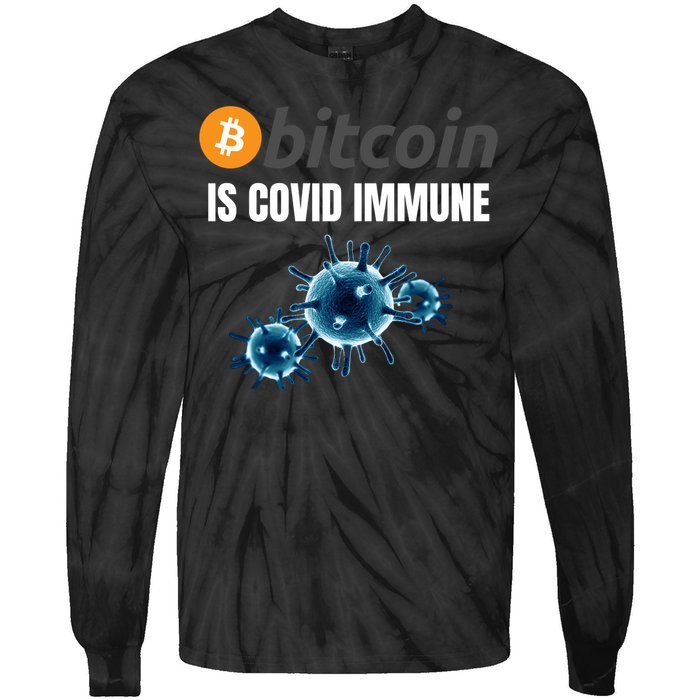 Bitcoin Is COVID Immune, Unstoppable, Plan B, Cryptocurrency, Blockchain, Crypto Tie-Dye Long Sleeve Shirt