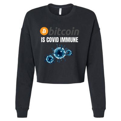 Bitcoin Is COVID Immune, Unstoppable, Plan B, Cryptocurrency, Blockchain, Crypto Cropped Pullover Crew