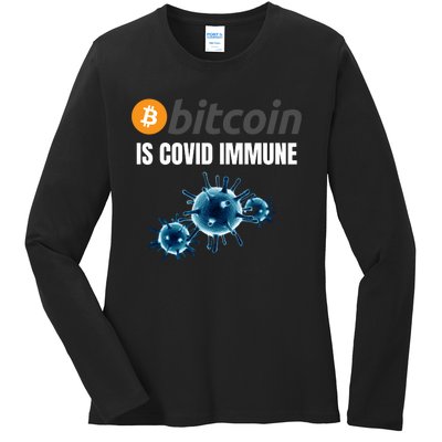 Bitcoin Is COVID Immune, Unstoppable, Plan B, Cryptocurrency, Blockchain, Crypto Ladies Long Sleeve Shirt