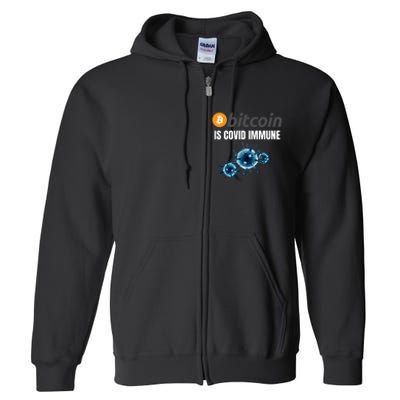 Bitcoin Is COVID Immune, Unstoppable, Plan B, Cryptocurrency, Blockchain, Crypto Full Zip Hoodie