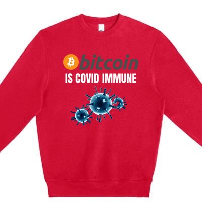 Bitcoin Is COVID Immune, Unstoppable, Plan B, Cryptocurrency, Blockchain, Crypto Premium Crewneck Sweatshirt