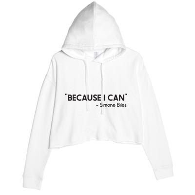 Because I Can Simone Biles Crop Fleece Hoodie