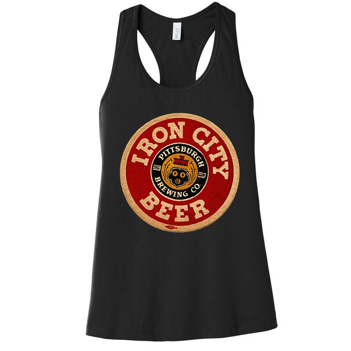 Beer Irons City Pittsburgh Beer Lover Women's Racerback Tank