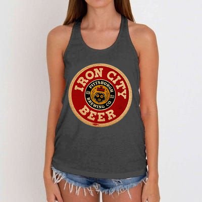 Beer Irons City Pittsburgh Beer Lover Women's Knotted Racerback Tank