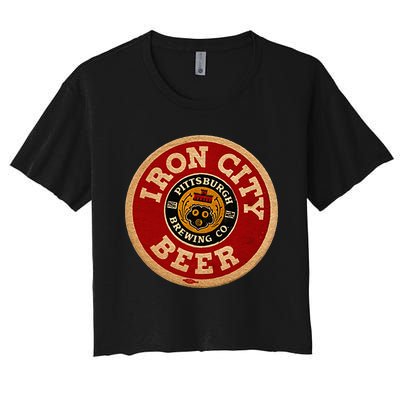 Beer Irons City Pittsburgh Beer Lover Women's Crop Top Tee