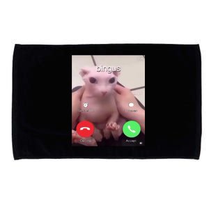 Bingus Is Calling My Beloved Hairless Sphinx Cat Gift Microfiber Hand Towel