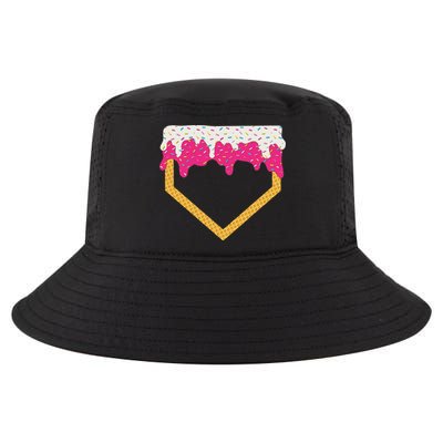 Baseball Ice Cream Dripping Drip Cool Comfort Performance Bucket Hat