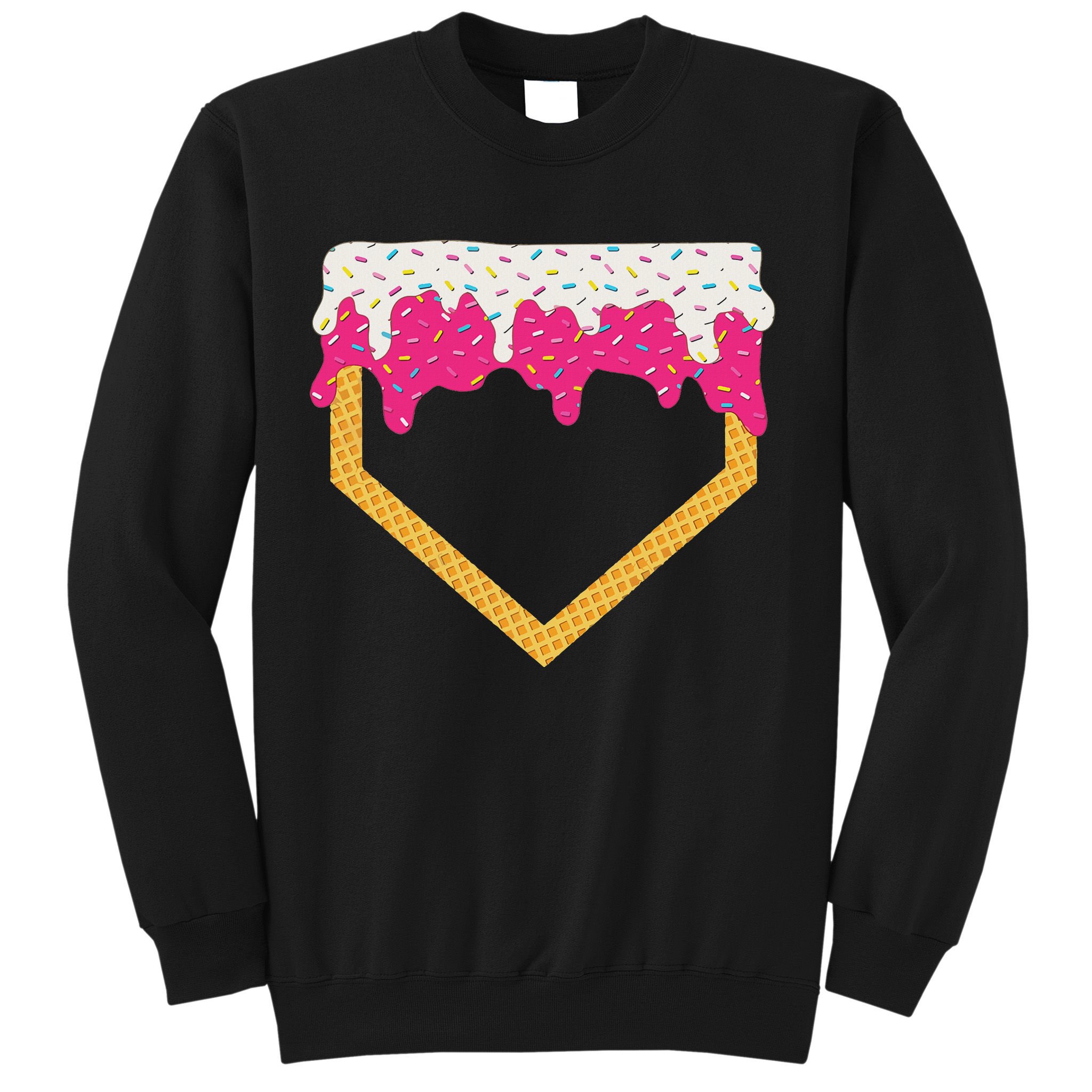 Baseball Ice Cream Dripping Drip Sweatshirt