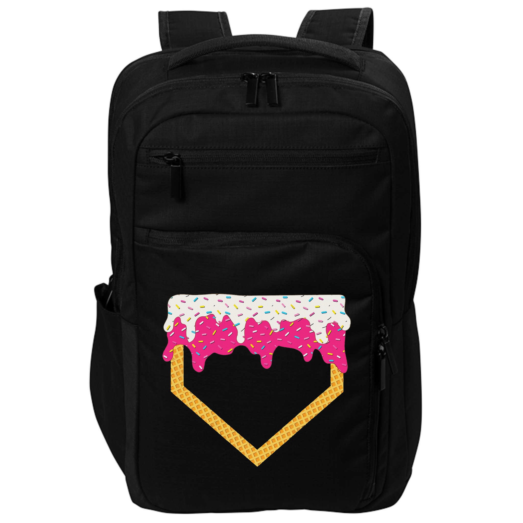 Baseball Ice Cream Dripping Drip Impact Tech Backpack