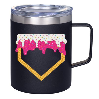 Baseball Ice Cream Dripping Drip 12oz Stainless Steel Coffee Mug