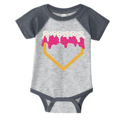 Baseball Ice Cream Dripping Drip Infant Baby Jersey Bodysuit