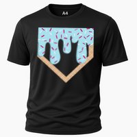 Baseball Ice Cream Dripping Home Plate Drip Performance Shirt