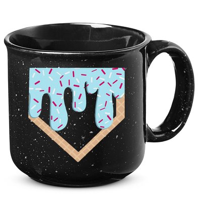 Baseball Ice Cream Dripping Home Plate Drip 15oz Campfire Ceramic Mug