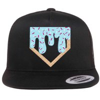 Baseball Ice Cream Dripping Home Plate Drip Flatbill Hat