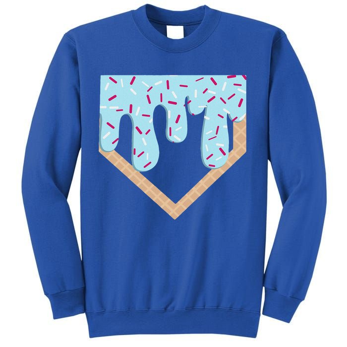 Baseball Ice Cream Dripping Home Plate Drip Sweatshirt