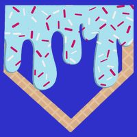 Baseball Ice Cream Dripping Home Plate Drip Sweatshirt