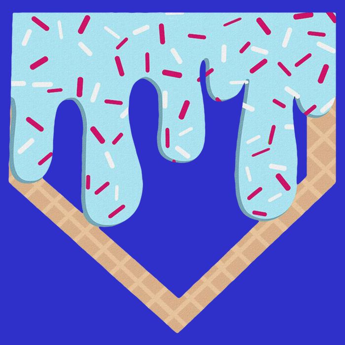Baseball Ice Cream Dripping Home Plate Drip Sweatshirt