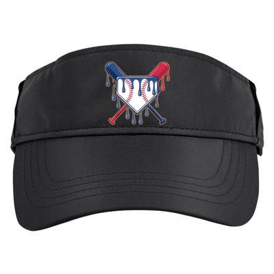 Baseball Ice Cream Drip Driping  Adult Drive Performance Visor