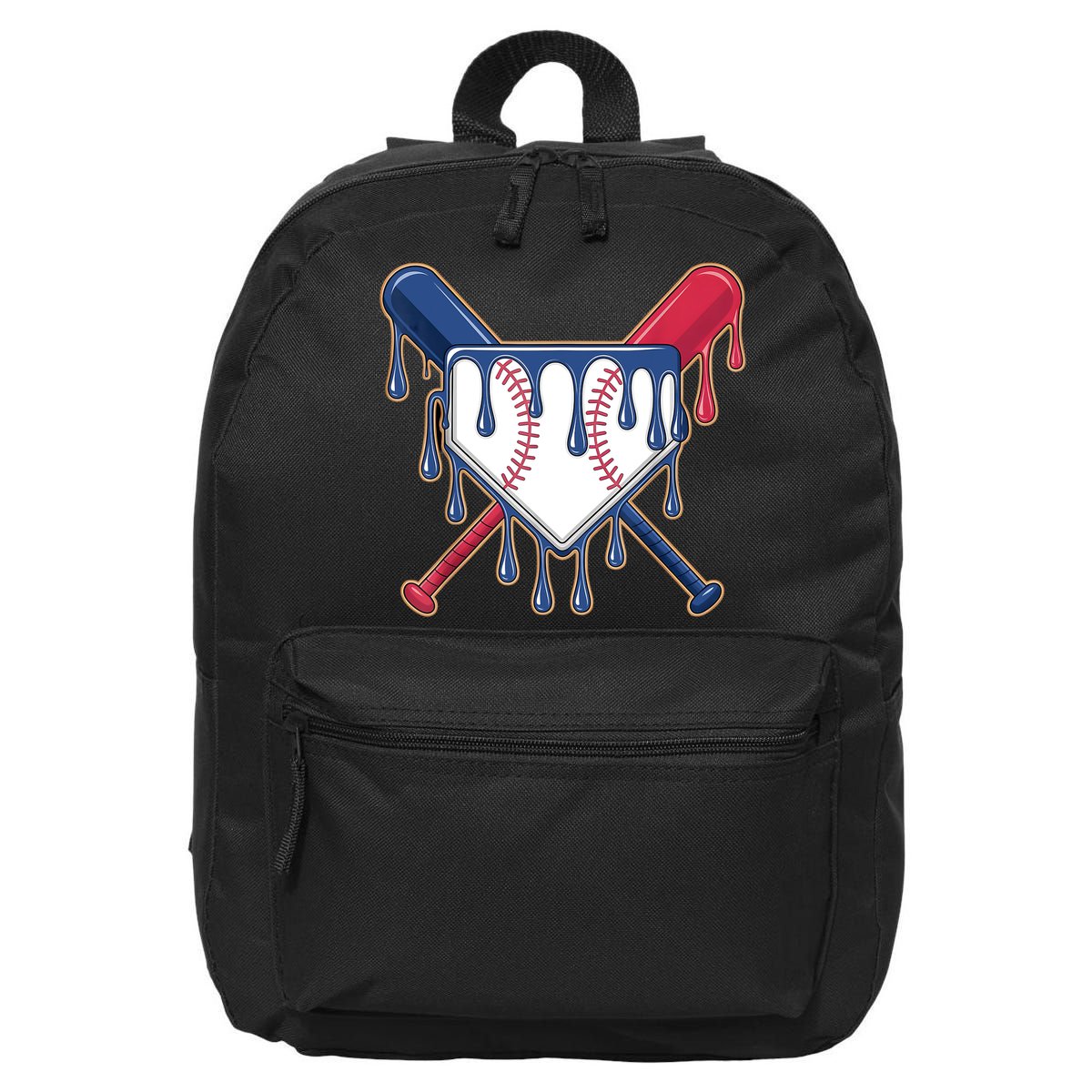 Baseball Ice Cream Drip Driping  16 in Basic Backpack