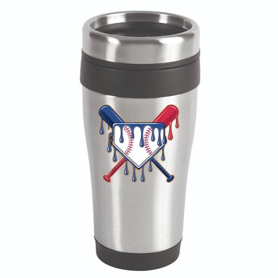 Baseball Ice Cream Drip Driping  16oz Travel Tumbler
