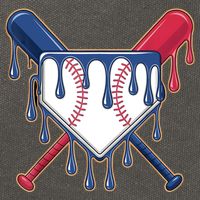 Baseball Ice Cream Drip Driping  Cotton Canvas Backpack