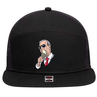 Biden Ice Cream 7 Panel Mesh Trucker Snapback Hat