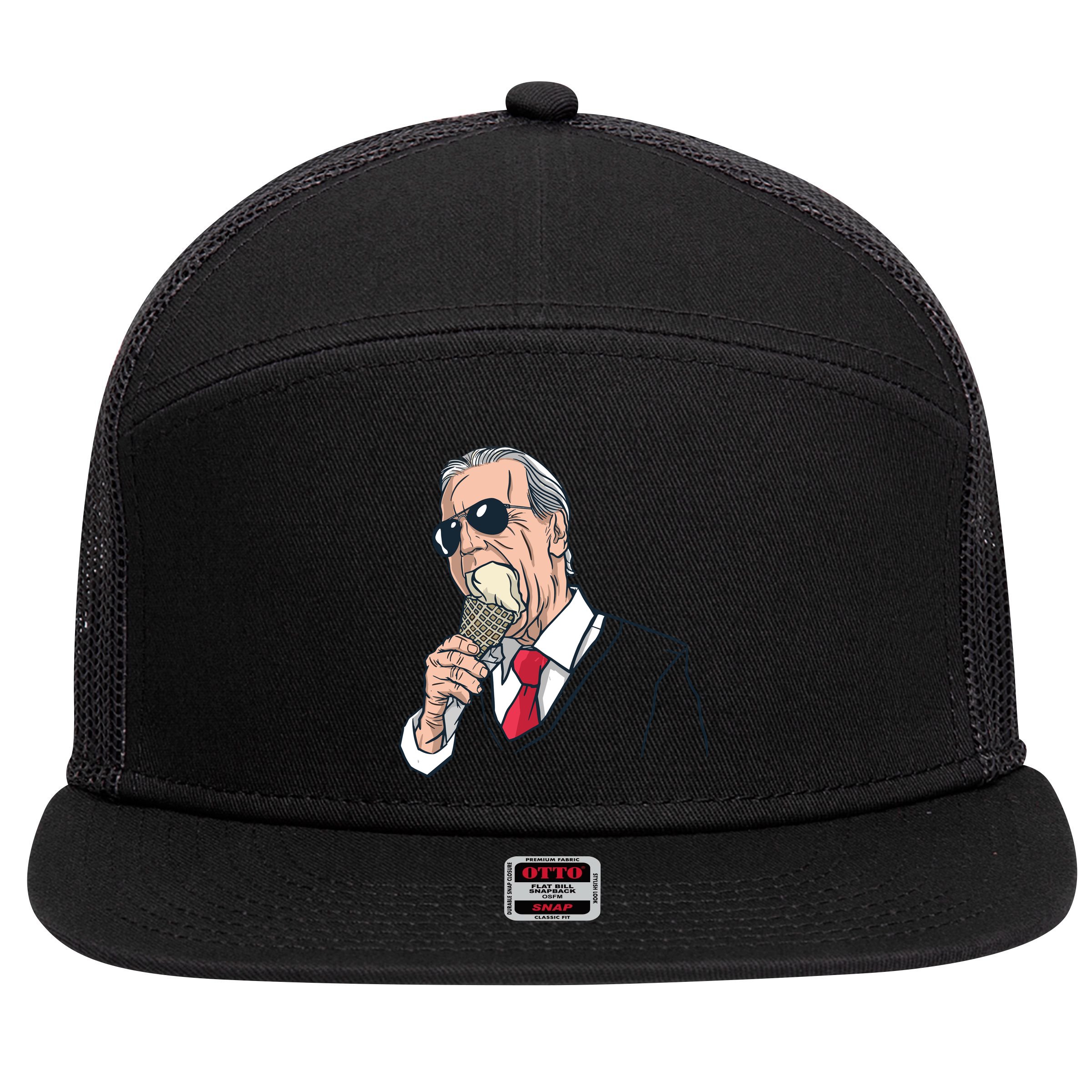Biden Ice Cream 7 Panel Mesh Trucker Snapback Hat