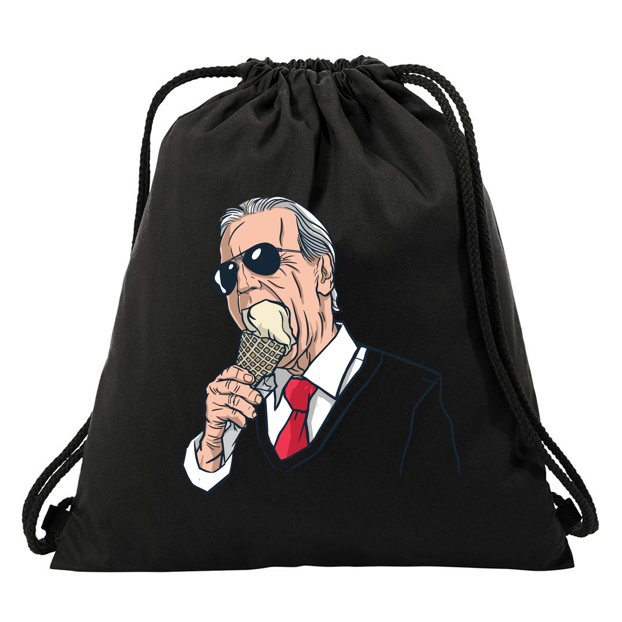Biden Ice Cream Drawstring Bag