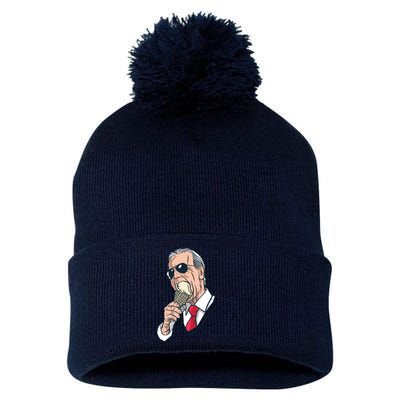 Biden Ice Cream Pom Pom 12in Knit Beanie