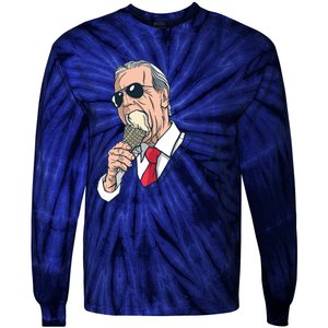 Biden Ice Cream Tie-Dye Long Sleeve Shirt