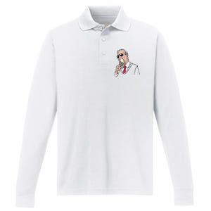 Biden Ice Cream Performance Long Sleeve Polo