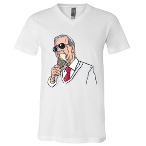 Biden Ice Cream V-Neck T-Shirt