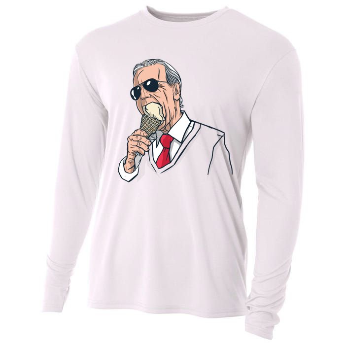 Biden Ice Cream Cooling Performance Long Sleeve Crew